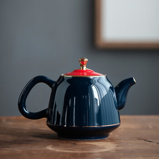 苏氏陶瓷 SUSHI CERAMICS 茶具套装高白土手工描金茶杯子大荷花茶盘茶托礼盒套装
