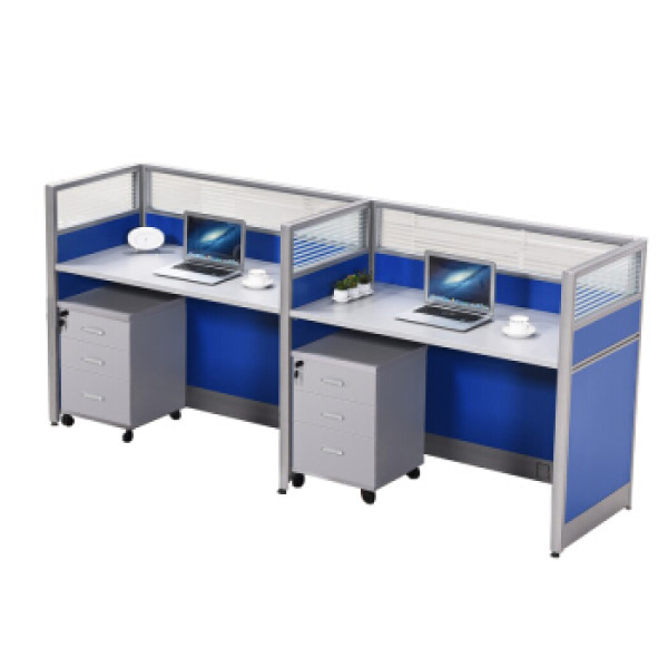 商品盛浪职员办公桌屏风办公桌员工桌工作位两人位并排含柜不含椅