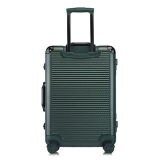 旅行之家（Travelhouse）铝框拉杆箱 万向轮行李箱男女士登机箱旅行箱密码箱WG007 墨绿色 24英寸