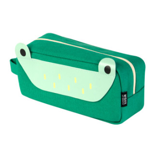 学生大容量文具盒 别咬我系列小青蛙形象铅笔收纳袋 单个装apbn3675