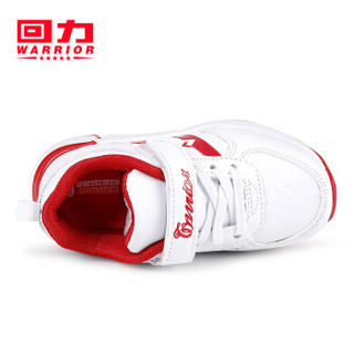回力儿童运动鞋男女童中大童时尚休闲跑鞋2841 白红 31码鞋内长约18.7cm
