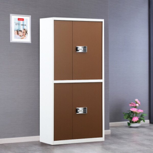 商品洛克菲勒 白套咖啡国保锁通双节保密柜办公柜档案文件柜电子密码