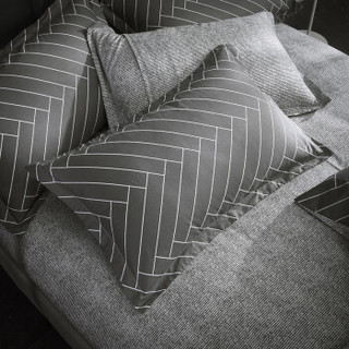 迎馨家纺 全棉四件套纯棉床单枕套被罩简约亲肤斜纹床品套件 被套200*230cm 适用1.5/1.8米床 简尚