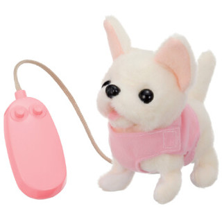 日本IWAYA儿童玩具狗机器狗电动毛绒玩具线控牵绳散步芝娃娃吉娃娃