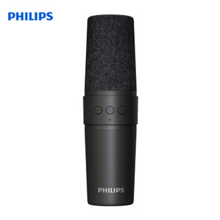 飞利浦 PHILIPS DLM3006U 双人合唱麦克风 无线蓝牙音响一体话筒 全民K歌 儿童娱乐电容麦家庭KTV变音器 黑色