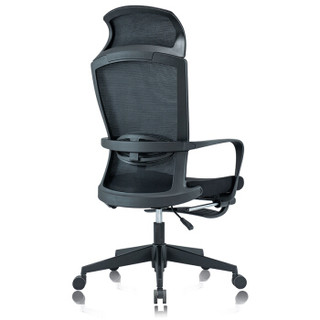 派格（paiger）办公椅电脑椅子老板椅会议职员椅转椅家用舒适网布座椅人体工学椅 U-019KT 黑色款