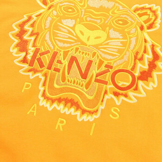 KENZO 高田贤三 19秋冬新品 男士橙色棉质虎头刺绣图案长袖卫衣 F96 5SW011 4XH 41 L码 180/88A