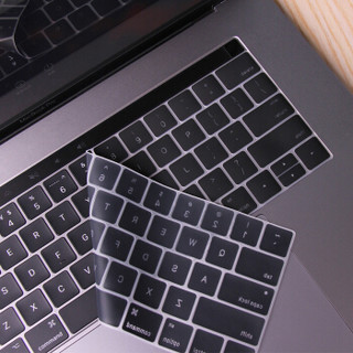 必优美（BUBM)苹果笔记本macbook pro13/15键盘膜Macbook 13/15touch bar保护贴膜 黑色 13/15 含touch bar