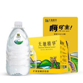 天地精华 天然矿泉水 4L*4桶*12箱