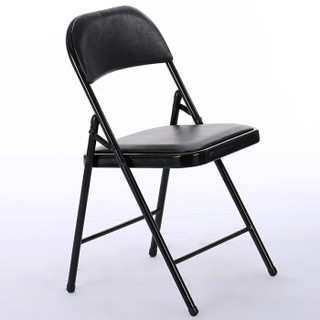 XINGKAI 星恺 折叠椅凳子 家用电脑椅办公椅子 折叠靠背椅XK1022黑色