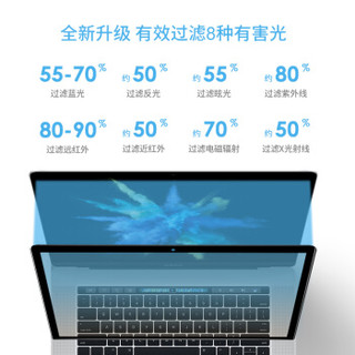 美国0度 苹果MacBook Pro-Retina13.3英寸医用电脑射线护眼屏保 防蓝光屏幕贴膜不反光 钢化玻璃膜