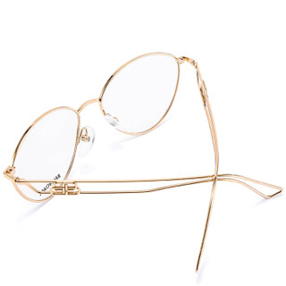 巴黎世家(BALENCIAGA)眼镜框男女 镜架 透明镜片金色镜框BB0066O 002 55mm