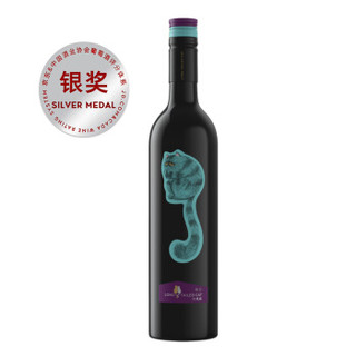张裕（CHANGYU）红酒 长尾猫美乐（陈酿型）干红葡萄酒750ml