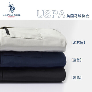 U.S. POLO ASSN. 棉衣男 2019冬季新品男士可脱卸连帽保暖宽松男装棉服衣服加厚外套 6194116019 藏青色 L