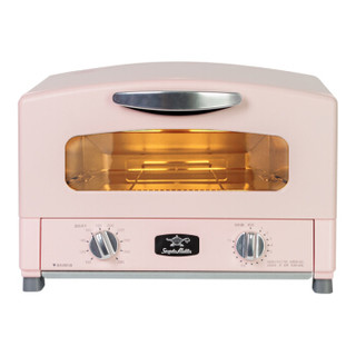 千石阿拉丁（Sengoku Aladdin）AET-G15CA家用多功能电烤箱 小清新 10升 1530W石墨管100～280℃速热 樱花粉