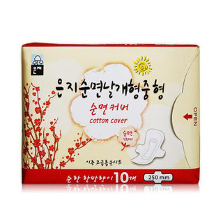 恩芝（Eun jee）纯棉日用卫生巾 250mm 10片