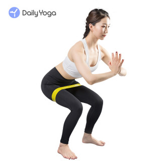 每日瑜伽 Daily Yoga 弹力圈 天然乳胶环形高弹提臀美腿深蹲翘臀蜜桃臀神器 柠檬黄