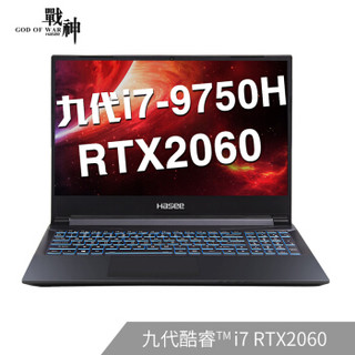 Hasee 神舟 神舟-战神Z系列 Z8-CT7NT 15.6英寸 笔记本电脑 黑色 i7-9750H 16G 1T RTX2060