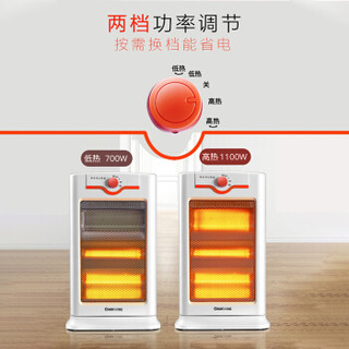长虹（CHANGHONG）取暖器家用/电暖器/台式取暖器 电热 两档调节 速热暗光 可摇头 CDN-RT13SYTA