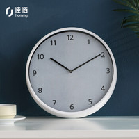 佳佰 欧式时尚静音创意仿MDF个性客厅书房卧室家用时钟挂钟12英寸挂表钟表挂墙计时石英钟FX-5694L