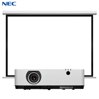 NEC NP-CA4200W 投影仪 投影机 商用 办公（4000流明 含120英寸16:10电动幕布 免费上门安装）