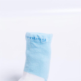 贝贝怡婴儿儿童袜子0-3岁新生儿袜子防滑袜宝宝棉袜5双装 淡蓝 3-12月