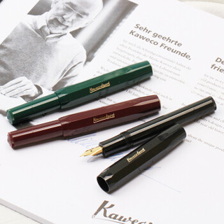 KAWECO CLASSIC Sport 新品经典系列钢笔礼盒套装精美礼盒商务送礼物礼品 酒红色钢笔墨囊套装 EF尖