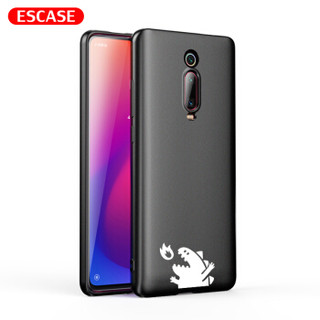 ESCASE 红米Redmik20pro/k20手机壳/保护套 小米官网同款手机壳 细致磨砂软壳 大魔王黑色