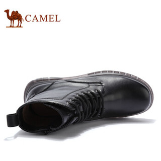 骆驼（CAMEL） 时尚高帮休闲潮流马丁靴男 A942234614 黑色 41