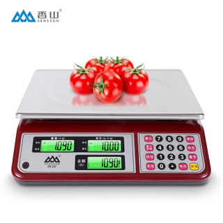 SENSSUN 香山 电子计价秤电子称商用台秤30kg蔬菜水果公斤秤ACS-30-JC-201