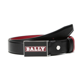 BALLY 巴利 男士黑色皮质板扣式皮带腰带 RANGER 35 M 430 6229089 110cm