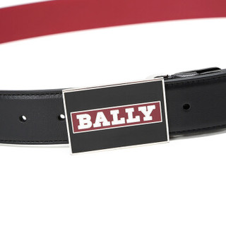 BALLY 巴利 男士黑色皮质板扣式皮带腰带 RANGER 35 M 430 6229089 110cm