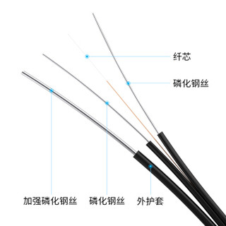 胜为（shengwei）电信级皮线光纤跳线 40米SC-SC室外单模单芯 1芯3钢丝低烟无卤网线成品光纤跳线 FSOP-2040