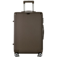 贝尔贝拉(B.L.B.L)耐磨抗摔拉杆箱铝包角24英寸行李箱男女万向轮旅行箱 钛金色