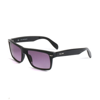 POLICE 中性款黑色镜框黑色镜腿紫色镜片眼镜太阳镜 S1721N 0700 56MM