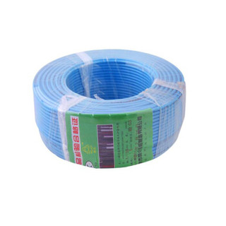 晶花国标单芯塑铜线 硬线 电线 电缆 BV50平方 蓝100M/盘