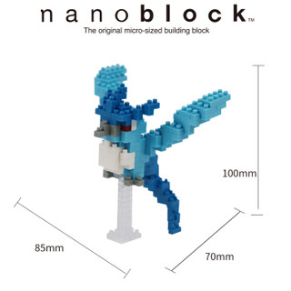 日本nanoblock儿童积木益智玩具小颗粒拼插拼搭微型积木精灵宝可梦公仔急冻鸟 12岁+ 823594