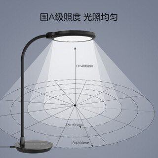 欧普照明（OPPLE）led工业风圆盘触控调光台灯大学生宿舍台灯爱护学习书桌爱眼寝室阅读床头灯 元宸