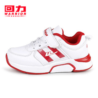回力儿童运动鞋男女童中大童时尚休闲跑鞋2841 白红 34码鞋内长约20.2cm