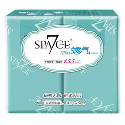 SPACE7 七度空间 SPACE 7）MISS透气 丝柔极薄 日用卫生巾 155mm*20片 （高端系列护垫）