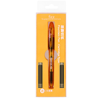 飞兹(fizz)F明尖钢笔/透明铱金钢笔/墨水签字笔(赠墨囊) 橙色FZ441001D-C