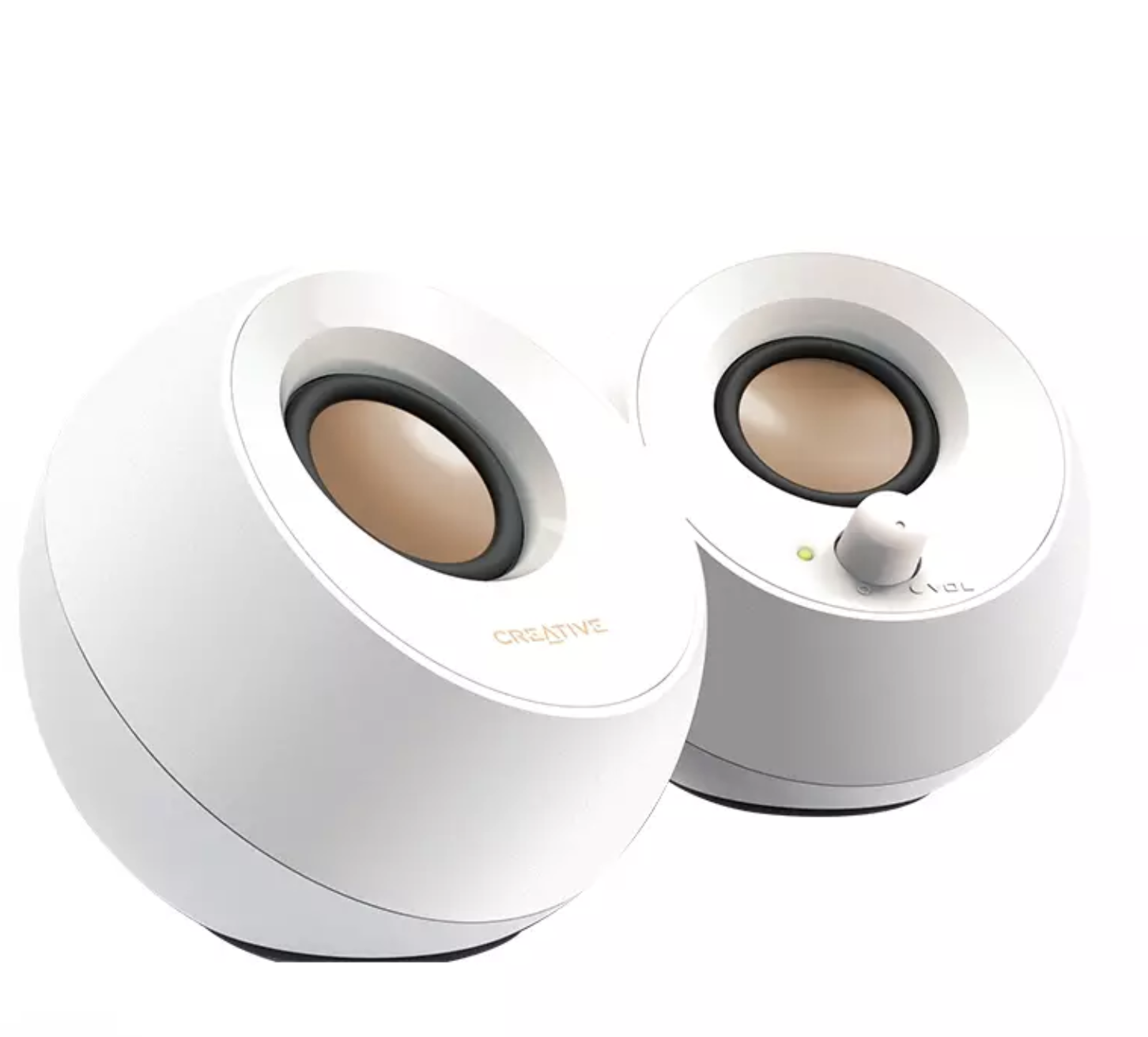 creative创新pebble鹅卵石桌面音箱3件