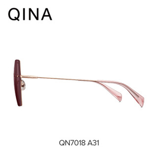 QINA亓那2019新款个性无框太阳镜女透色墨镜韩版潮QN7018 QN7018A31