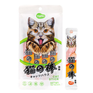 YaHo亚禾猫零食 猫棒 肉酱类零食（鸡肉味）15g*4条/袋