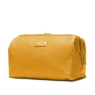 Lipault欧美风时尚化妆包 丝滑尼龙盥洗包防水大容量收纳包手拿包P54*45007深黄色