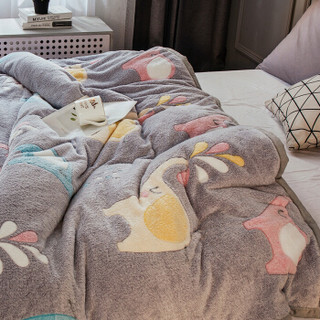 南极人NanJiren 毛毯 法兰绒毯子珊瑚绒盖毯午睡毯毛巾被床单 小象 200*230cm