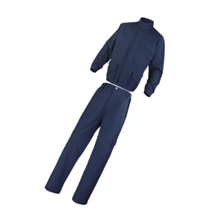代尔塔/DELTAPLUS 403027+403028 夹克+工装裤  防化阻燃防静电 三防套装 藏青色 S 1套 企业专享