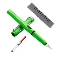 LAMY 凌美 Safari狩猎者系列 吸墨器套装 钢笔 不锈钢 绿色 EF尖
