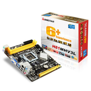 BIOSTAR 映泰 H81MHV3 MATX主板（Intel LGA1150、H81）