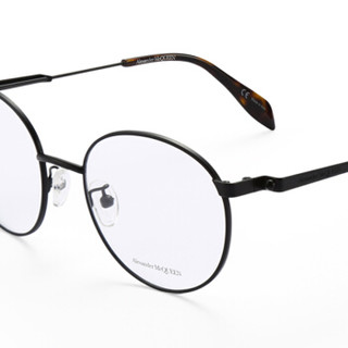 亚历山大·麦昆(Alexander(McQ)UEEN)眼镜框男 镜架 透明镜片黑色镜框AM0232O 002 52mm